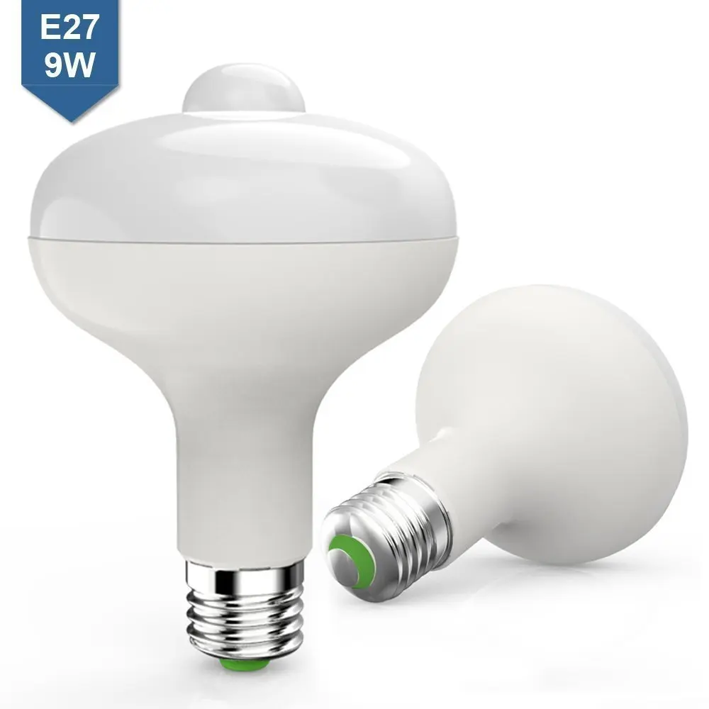 Us 8 39 35 Off Lumiparty Energy Saving Motion Activated Light Bulb E27 9w Pir Infrared Sensor Lamp Stairs Night Lights In Led
