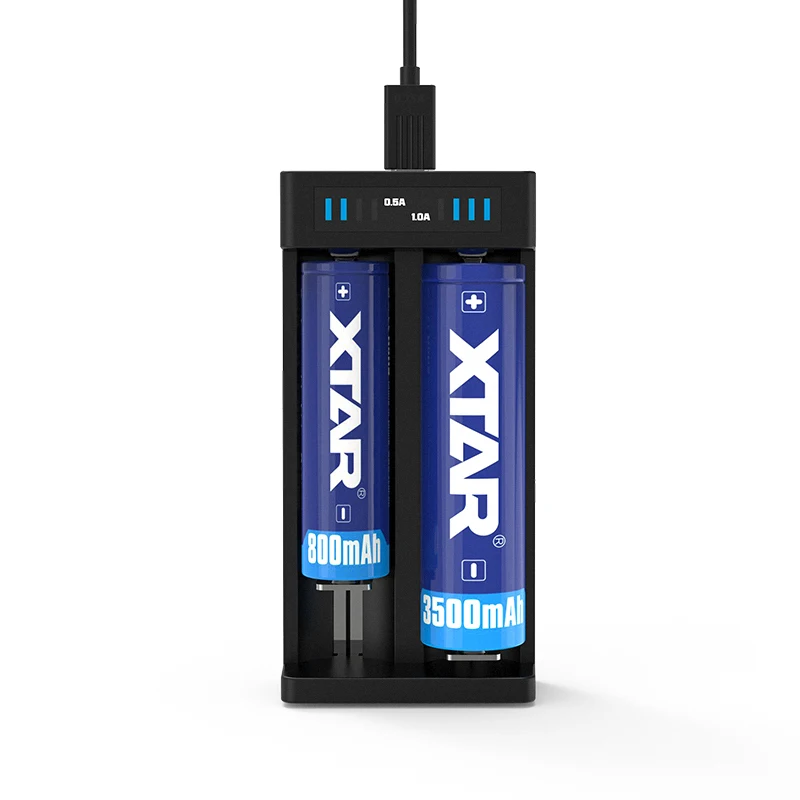 XTAR MC2 плюс мини-usb литий-ионный Батарея Зарядное устройство Универсальный 3,7 V для 18650 20700 21700 14500 16340 10440 18500 батареи