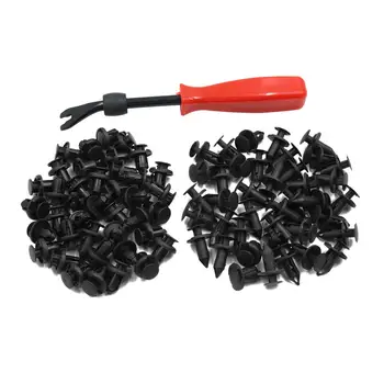 

uxcell 80pcs Plastic Rivets Bumper Fender Clips Trim Panel Fasteners Automotive Expansion Screws Kit 9mm 10mm with Remover Tool