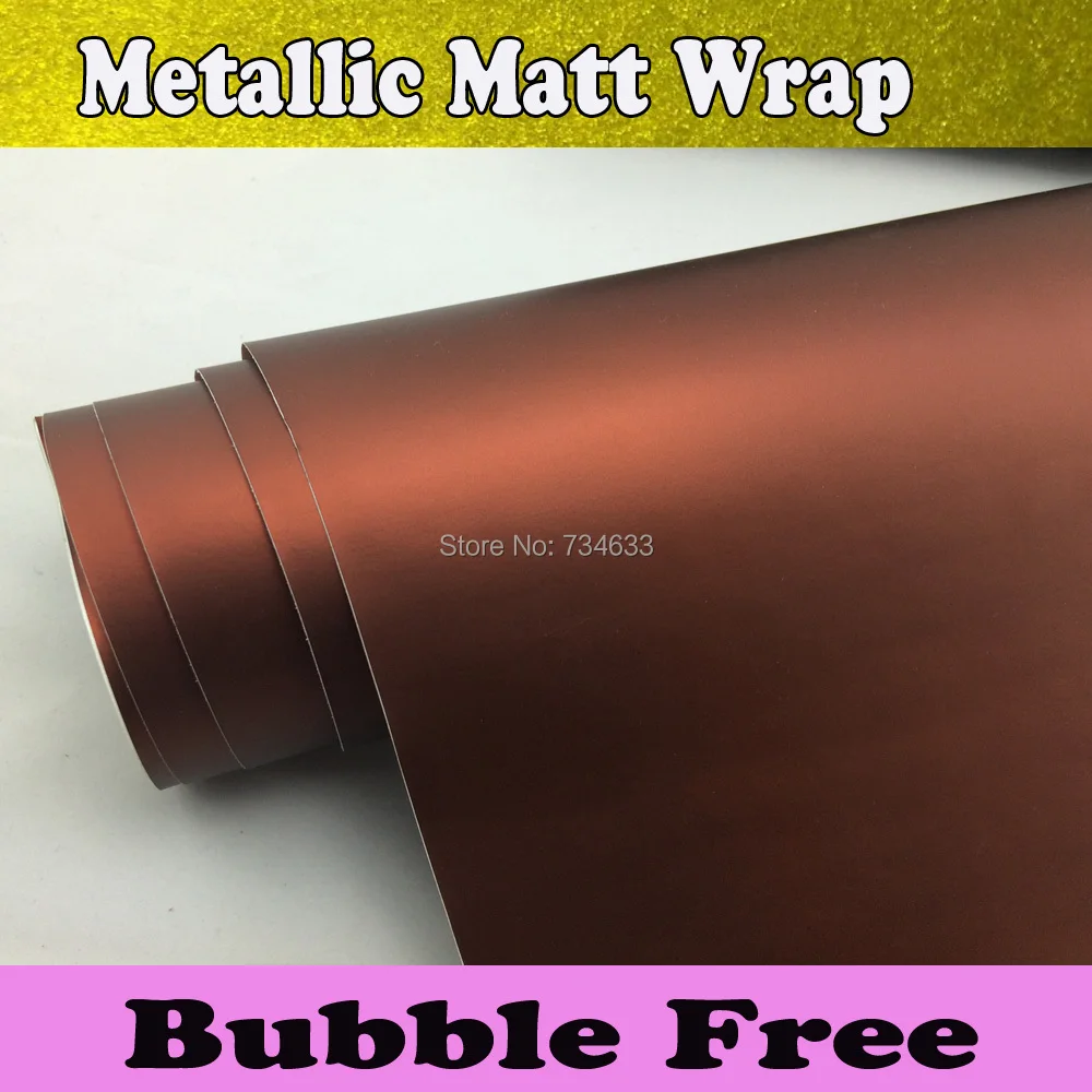 Buy PROTWRAPS Brown Chrome Matte Metallic Car Vinyl