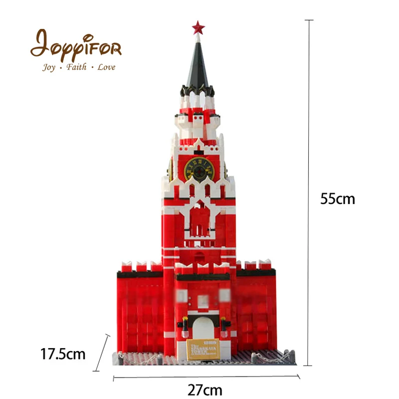 1048 шт. улица вид Спасская башня из кубиков игрушки строительный конструктор для