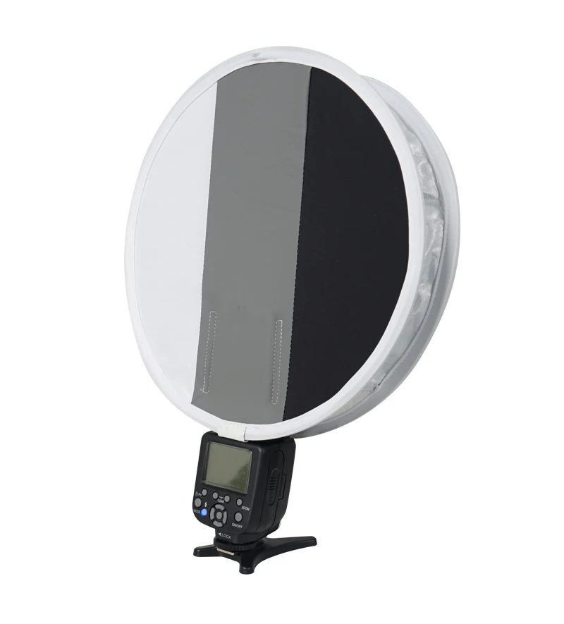 31cm Mini Portable Round Studio Softbox Photography Flash Diffuser Softbox for Flash Speedlite White Balance Card Board Flash Diffuser Soft box (2)