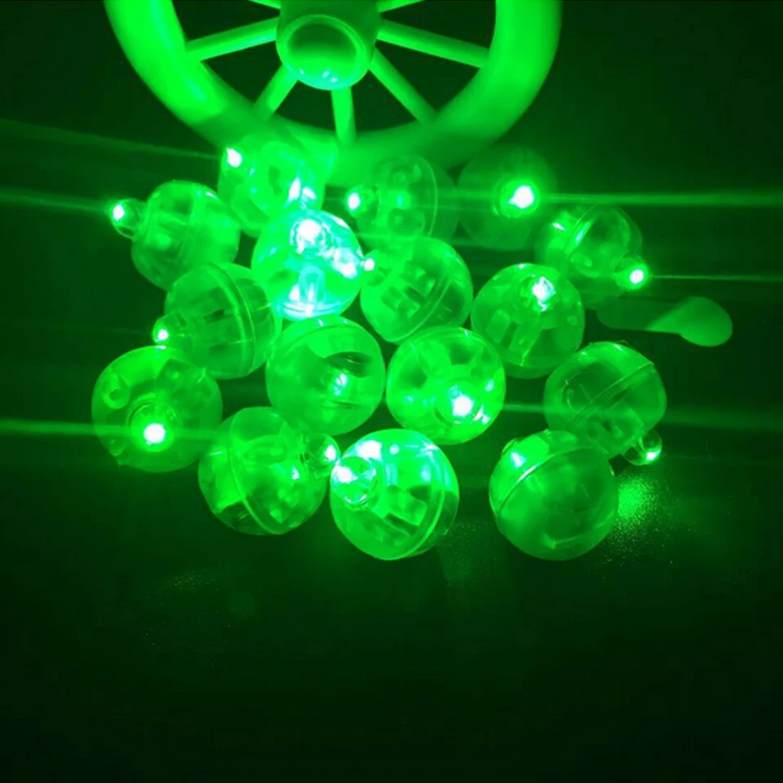 Домашний декор 20 шт./лот круглый шар светодиодный шар огни мини мигающие лампочки для фонаря рождественские украшения для свадебной вечеринки - Цвет: green lights