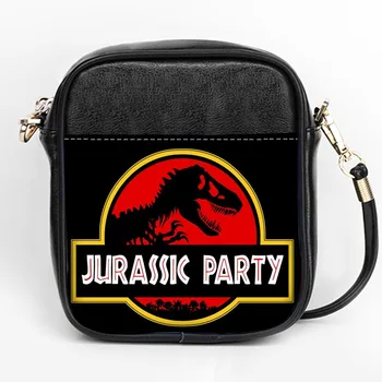 

New fashion Jurassic Park Sling Bag Custom Women Sling Shoulder Bags Leather Mini Girls Tote Party Bag DIY Sling Bag