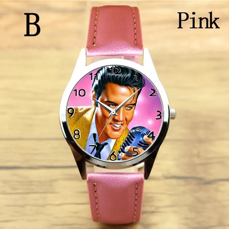 Новые модные часы Elvis Presley женские и мужские кварцевые элегантные со стальным