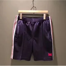 19ss Awge X Needles шорты для женщин и мужчин 1:1 высокое качество A$ Ap Awge бабочка вышивка бабочка шнурок шорты Awge X шорты