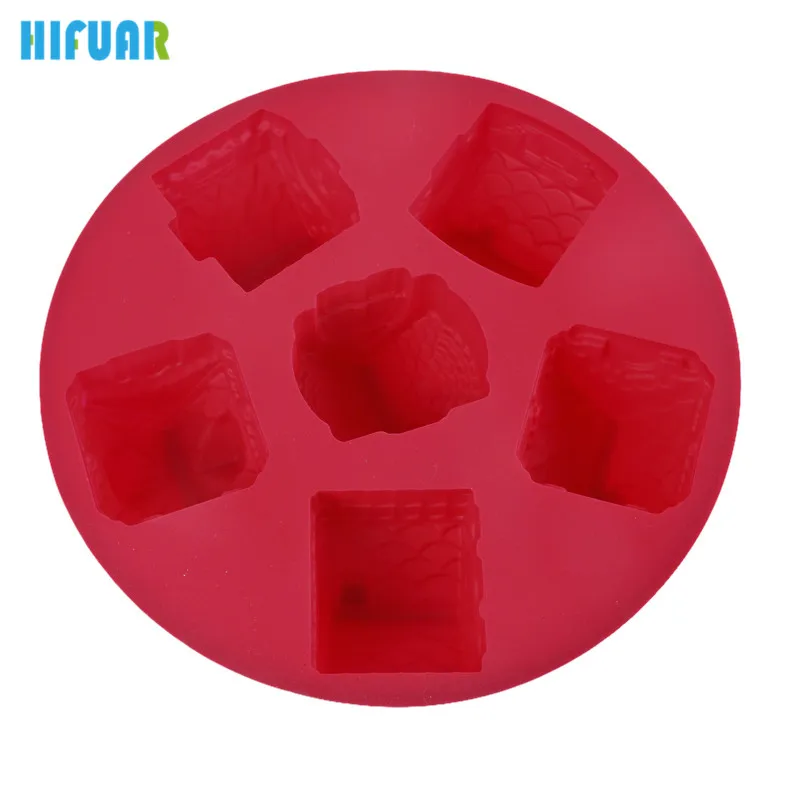 Hifuar 1Pc 6 Small House Cake Mold Silicone Cake Mold DIY Chocolate