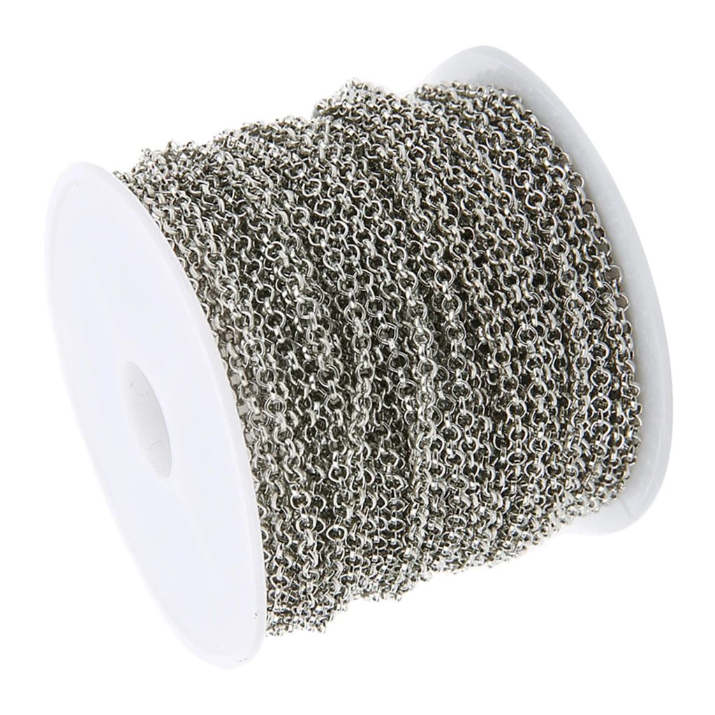 10 Yards Multipurpose O Shape Jewelry Making Chain Findings Accessories Necklace Bracelet Extender Chain for DIY Craft 2mm
