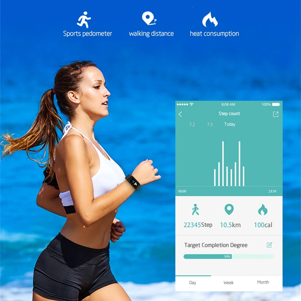 EXRIZU F1S Smart Wristband Blood Pressure Heart Rate Monitor Smart Bracelet Women Men Sport Band Fitness Tracker for Android iOS EXRIZU F1S Smart Wristband Blood Pressure Heart Rate Monitor Smart Bracelet Women Men Sport Band Fitness Tracker for Android iOS