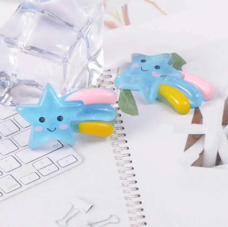Kawaii в виде звезды метеор кабошоны для детский бант волос Скрапбукинг Craft