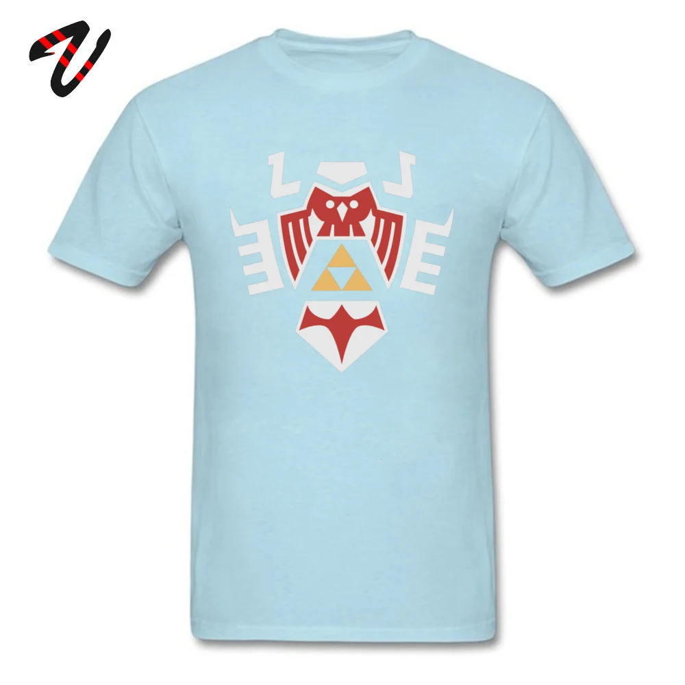 Printed On Comics Summer/Autumn 100% Cotton Fabric O-Neck Men Tops & Tees Custom Tee Shirts Latest Short Sleeve Tshirts Zelda Hylian Shield Majoras Mask Shirt 129 light