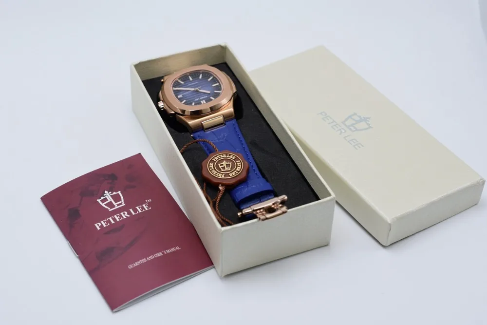 Питер Ли спортивные классические мужские часы Топ бренд кожаный ремешок механические часы модные мужские часы бизнес унисекс часы подарок