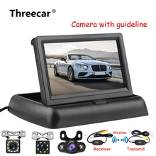 Moniteur de vue arrière de voiture pliable HD de 4.3 pouces inversant l'affichage LCD TFT avec caméra de recul de Vision nocturne pour véhicule(China)