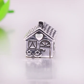 

RainMarch European LOVE Hous Silver Beads Fits Pandora Charms Bracelets 925 Silver Original Charms Beads Jewelry Accessories