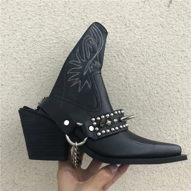 Da Donna Lacci Punk rivetti Stivaletti Con Plateau Tacco Alto a Blocco Scarpe Nuove