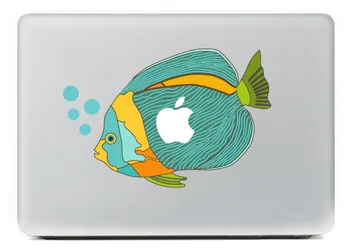 

Cute blue tropical fish spit bubbles Vinyl Decal Sticker for DIY Macbook Pro / Air 11 13 15 Inch Laptop Case Cover Sticker