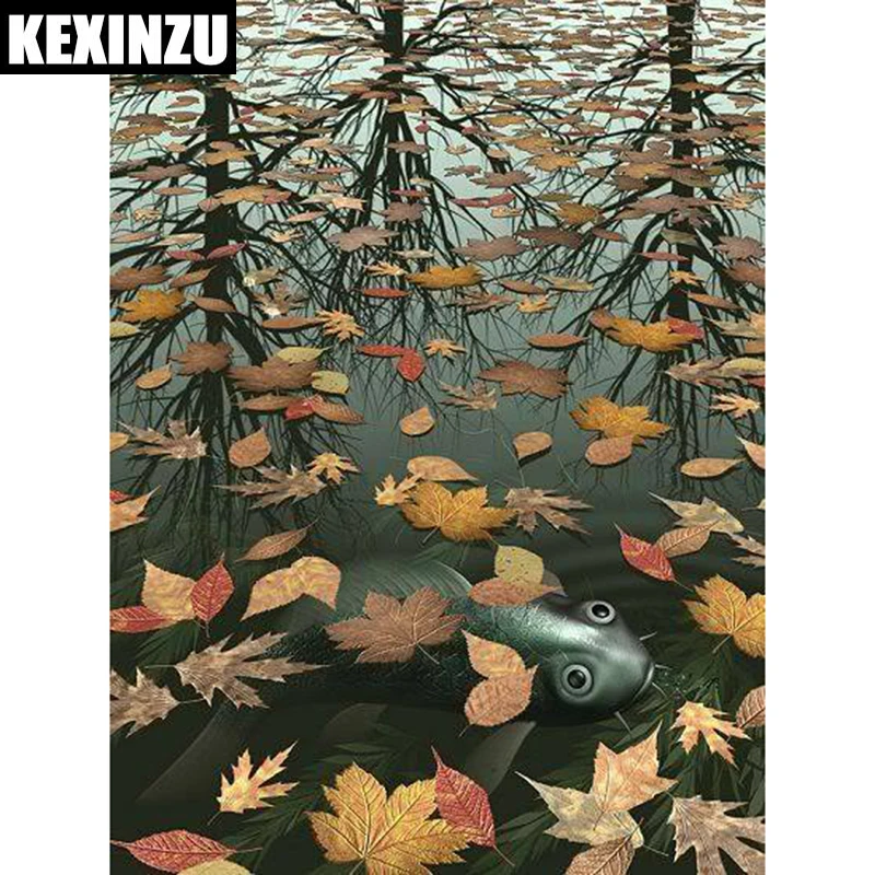 

new full Square/Round Diamond Embroidery-Fish leaves-5D Diamond Painting handwork Cross Stitch Mosaic Home Decoration