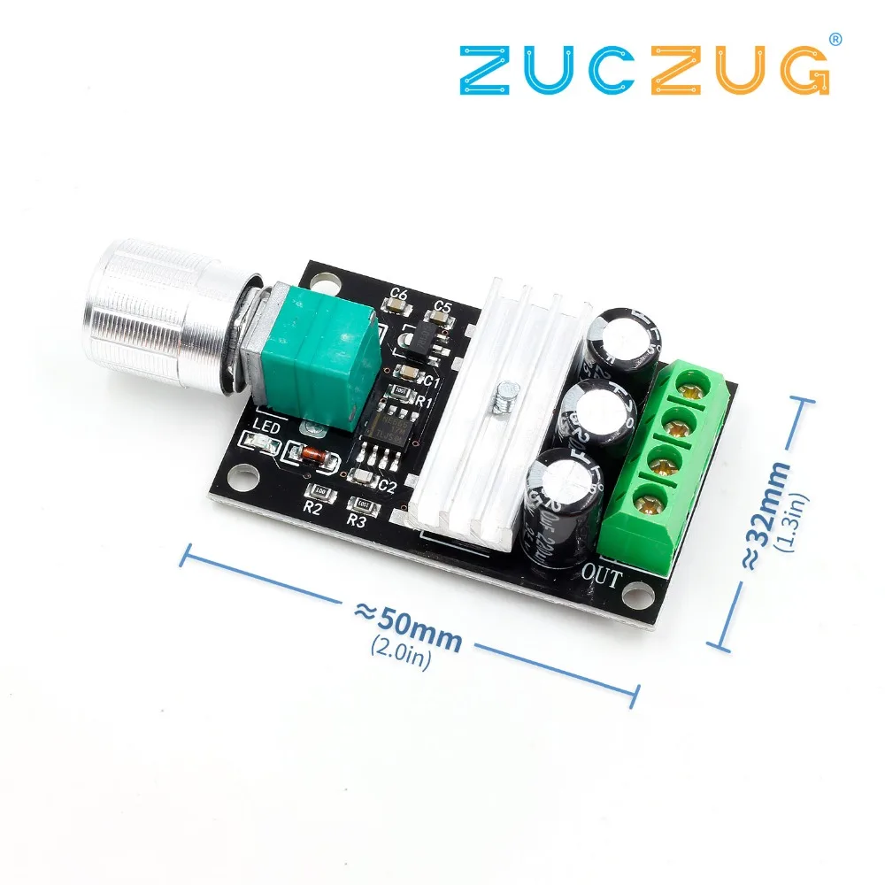 

DC 6V 12V 24V 28VDC 3A 80W PWM Motor Speed Controller Regulator Adjustable Variable Speed Control With Potentiometer Switch