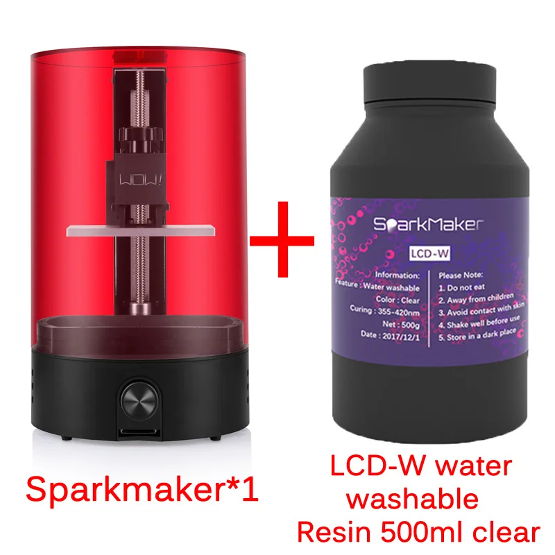 Sparkmaker УФ отверждения SLA/DLP/lcd 3d принтер объем печати 98 мм* 55 мм* 125 мм ваш первый 3d Impresora для ювелирных изделий стоматологических моделей - Цвет: Printer add LCD-W