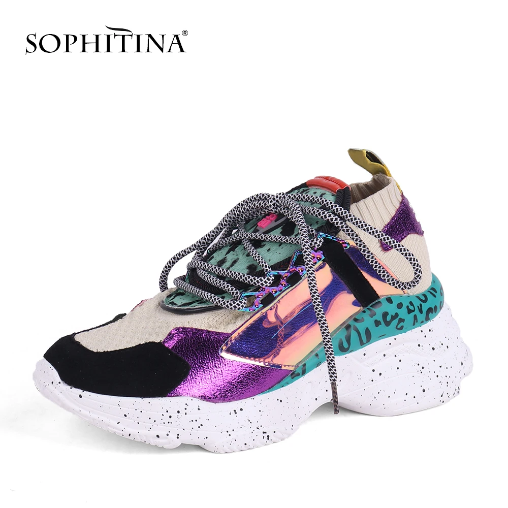 SOPHITINA/Новинка Модная женская обувь на плоской подошве с круглым носком