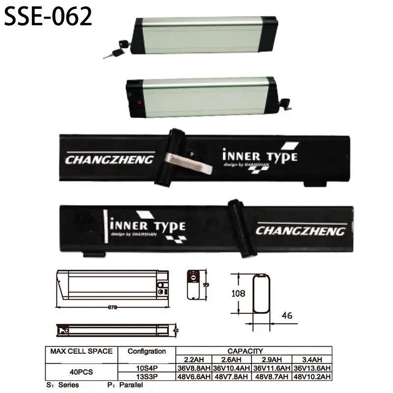 Perfect Shanshan Plastic Lithium Battery box casing case downtube tube bottle kettle carrier rack truck frame 4
