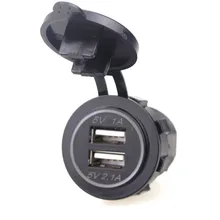 DC 12-24 V водонепроницаемый автомобильный Автомобиль двойной USB зарядное устройство 2 порта разъем питания 5 V 3.1A/1A DE