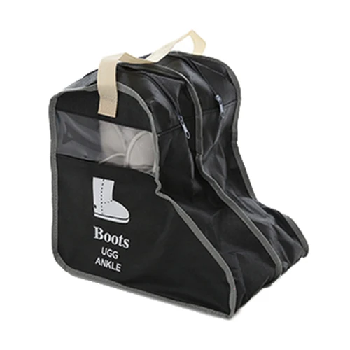 

Portable Big Shoes Storage Bags Hanging Closet Cabin Shoe Cover Boots Organizer Sack Storaging Bag -black S