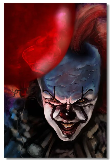 Special Offers Custom Canvas Wall Mural Movie It Pennywise Poster Stephen King's It Wall Stickers Dining Room Wallpaper Cafe Decorations #0843# Special Offers Custom Canvas Wall Mural Movie It Pennywise Poster Stephen King's It Wall Stickers Dining Room Wallpaper Cafe Decorations #0843#