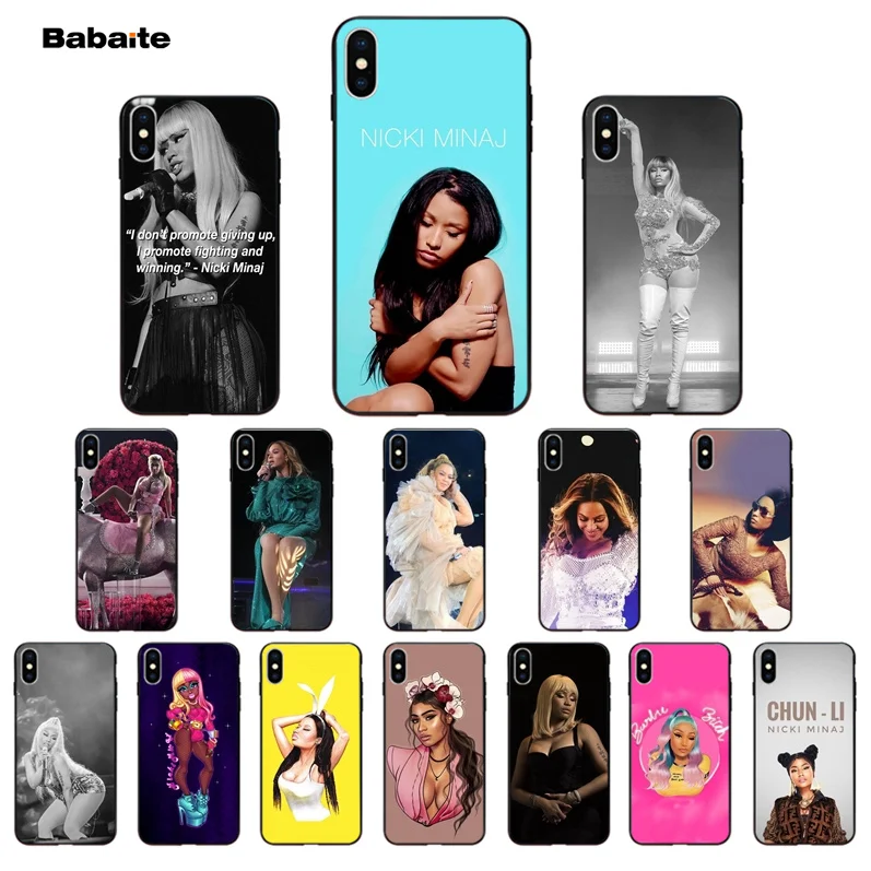 

Babaite nicki minaj Soft Silicone TPU Phone Cover for iPhone 5 5Sx 6 7 7plus 8 8Plus X XS MAX XR case