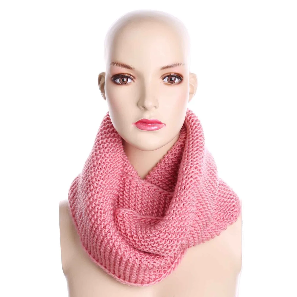 Winter Soft Ring Scarf Women Knitting 