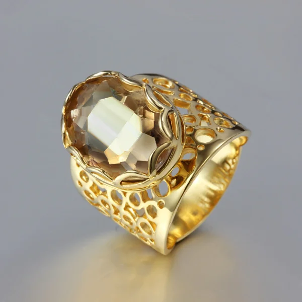 

cheap gold-color men large crystal ring paved AAA zircon gift jewelry finger ring size 6 7 8 9 in stock moq 1pc Distribution