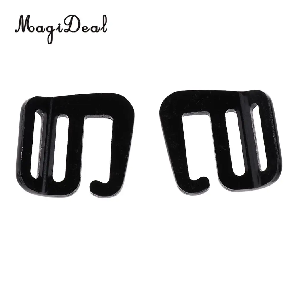 MagiDeal 4 Pcs 1 inch G Hook Outdoor Webbing Buckle for Backpack Strap 25mm Black Red