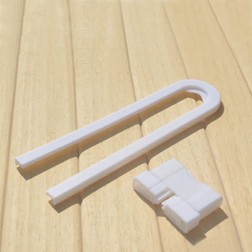 U Shape Lock Child Kitchen Cabinet Cupboard Slide Lock Child Baby Door Handles Safety Sliding Safe Furniture Protect