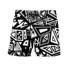 ALMOSUN анимированные перевернутый Треугольники воск Лето Пляжные шорты дизайн Для мужчин s бермуды Баскетбол короткие Для мужчин Костюмы шорты