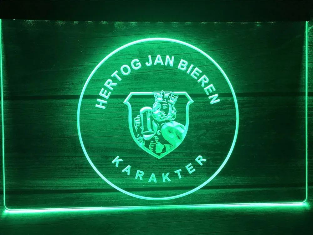 LR100 Hertog Jan Bieren Karakter Пивной бар pub светодиодный неоновый светильник|Таблички и
