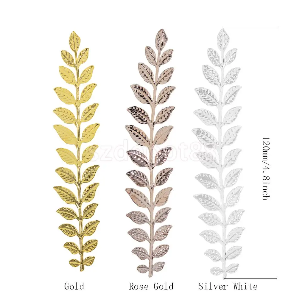 10 Pieces Metal Long Leaves Charms Pendants Findings for DIY Necklace Bracelet Earrings Wedding Hair Jewelry 120mm