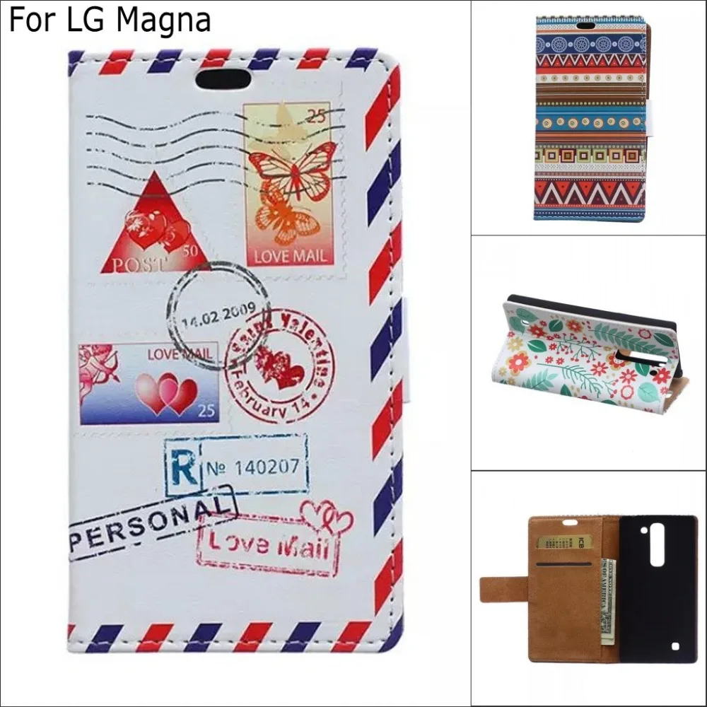 

Fashion Cartoon Chinese style wallet with card slot pu leather stand cover case for LG Magna H502F H500F with pen gift