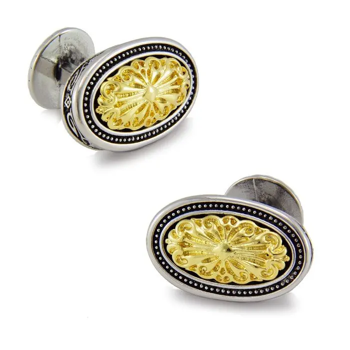 

SPARTA Gold Electroplated StanislausRoyal Cufflinks Cuff Links golden silver buttons Free Shipping !!!