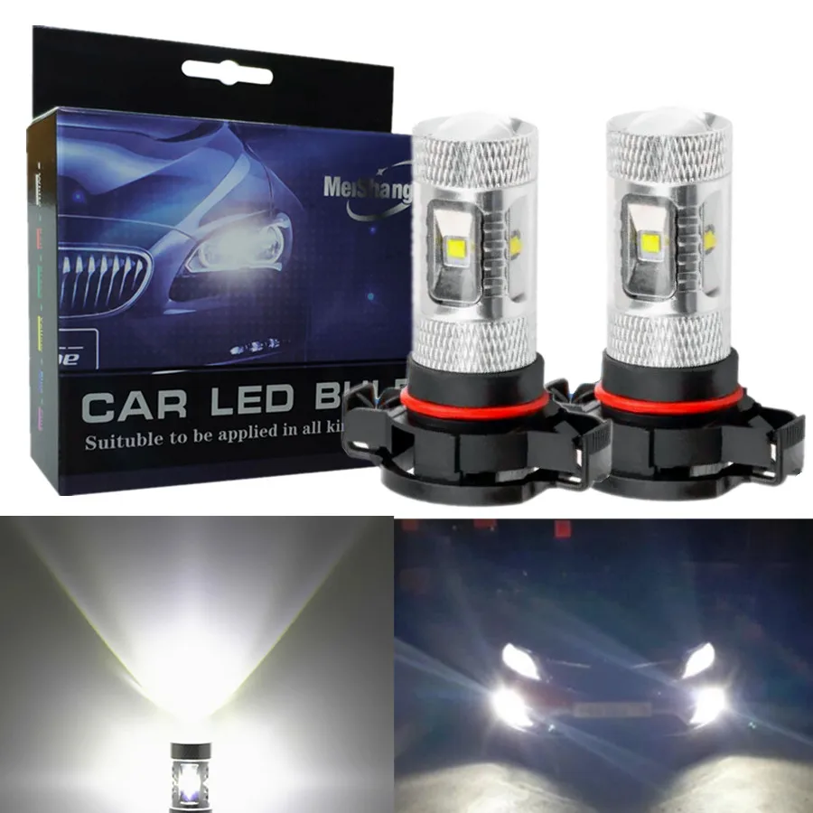 1 pair 5202 h16 hid led bulb kit cree chip 30w car Fog Head Light Auto