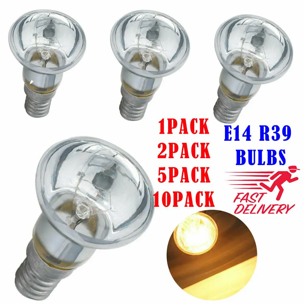 

HOT 1/2/5PCS Clear Reflector Luminaria Spot Light Filament 30W R39 Bulb Lava E14 Replacement Screw Light Bulb Bulb Free Shipping