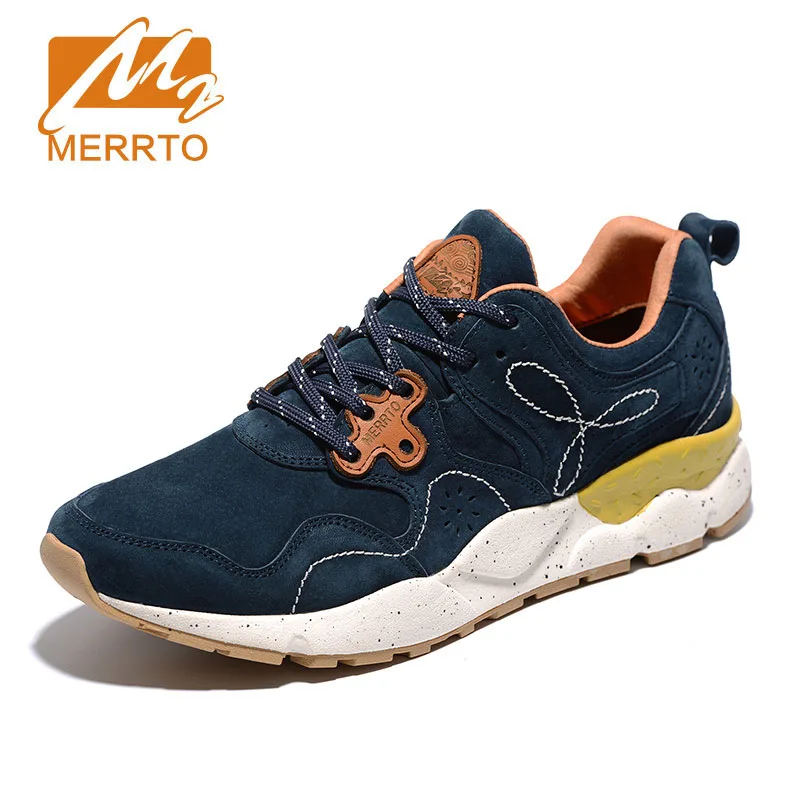 

MERRTO Original Zapatos De Hombre Mens Athletic Outdoor Sports Shoes Women Running Shoes Soft Genuine Leather Sneakers