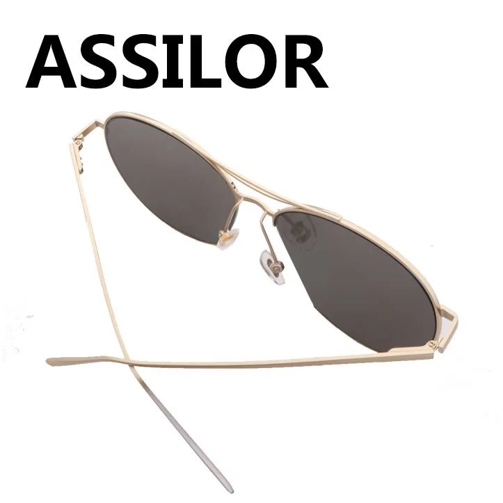 Assilor, шикарные полукруглые женские солнцезащитные очки с защитой от ультрафиолета, Классический поляризованный отражающий очки с плоскими линзами