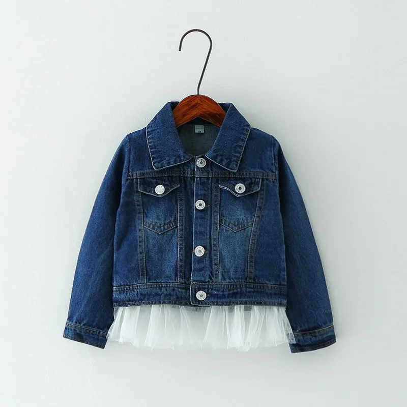 Baby Girls Outerwear Coat Solid Casual Denim Jacket little Children