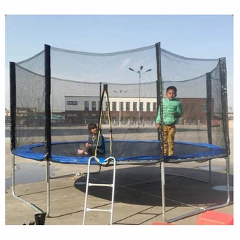 

14 Feet Practical Trampoline With Safe Protective Net Jump Safe Bundle Spring Safety With Ladder Load Weight 600kg High Quality