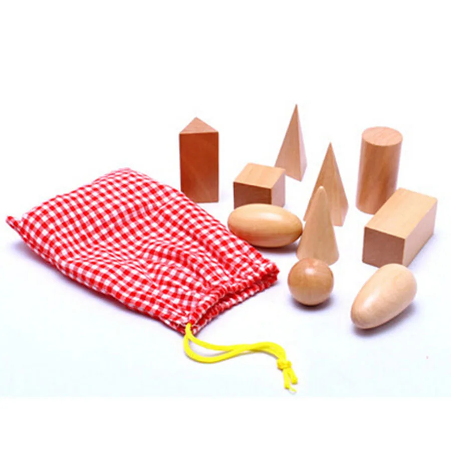 Montessori Mystery Bag Sensorial Wooden Toys Learning and Education Toy 10 Pcs/lot