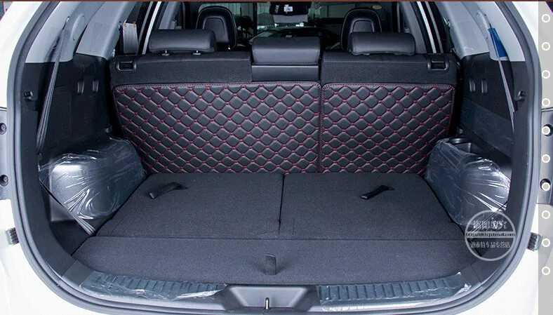 Специальные автомобильные коврики для багажника для KIA Sorento 7 мест 2013 прочные Водонепроницаемые кожаные багажные Коврики Для Sorento полностью окруженные