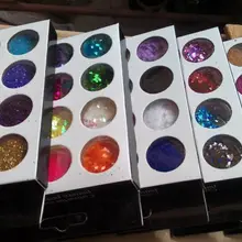 72 горшка УФ-акриловые Типсы для украшения ногтей блестящая Пыль порошок Набор Типсы для дизайна ногтей украшения изделия золото серебро 1/72 шт