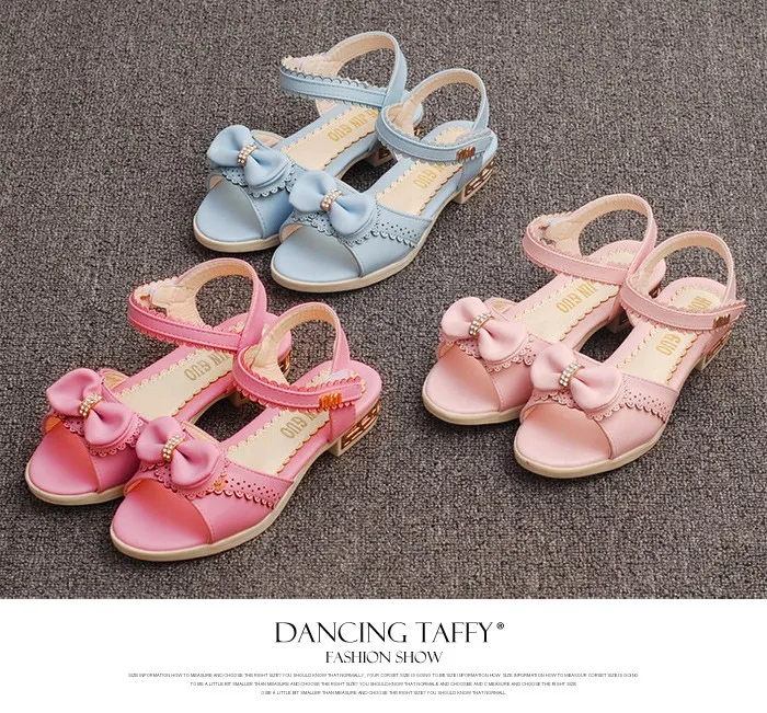 Rhinestone Princesse Girls Leather Sandals Summer Fashion Dancing Flower Diamond Bowknot Sandal Elsa Shoes Ninas Chaussure Fille 444 (1)