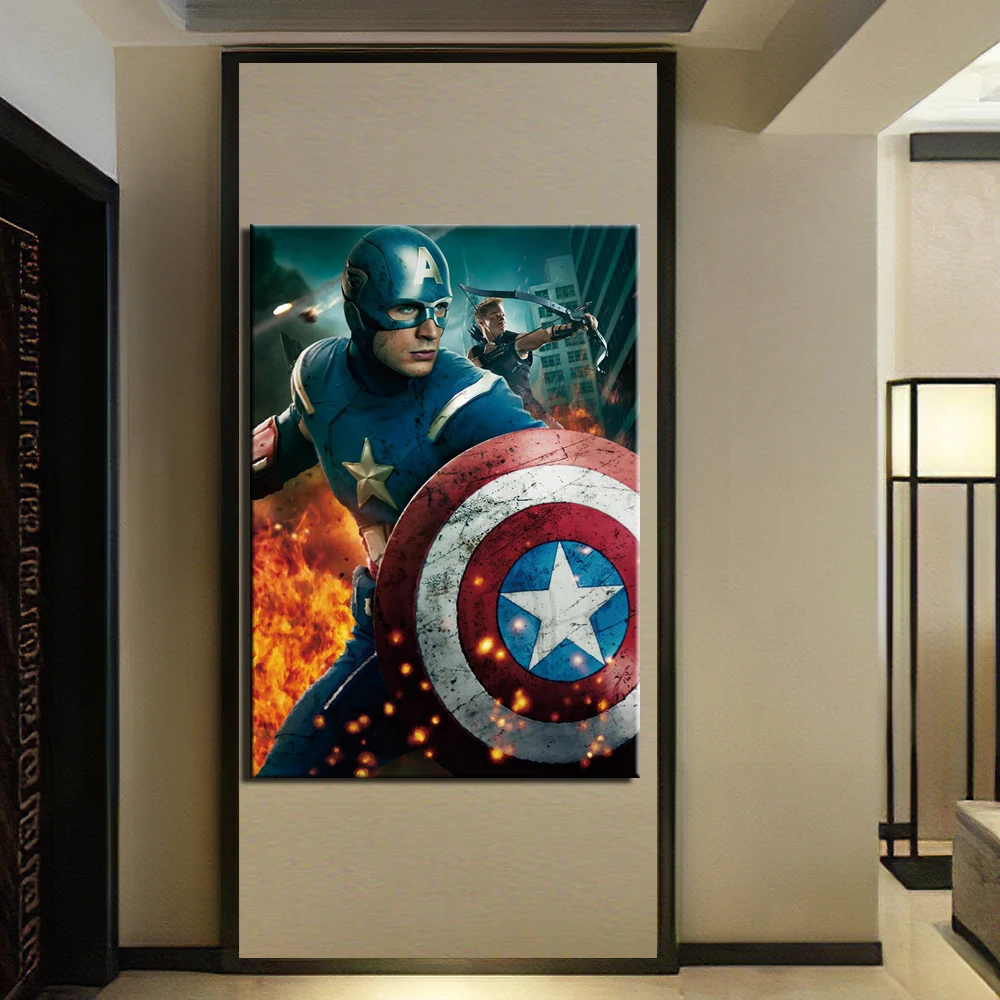 

Canvas Painting Wall Art Framework HD Prints 1 Pieces The Avengers Picture Movie Poster for Bedroom Home Decor