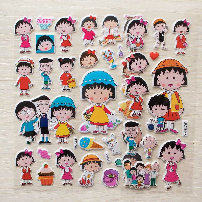 6 шт. японского Аниме Chibi Maruko-chan наклейки Канцтовары Post-It записная книжка бумага для скрапбукинга кавайный дневник наклейки Chi-bi Maruko